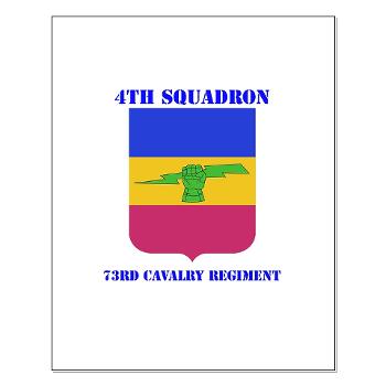 4S73CR - M01 - 02 - DUI - 4th Sqdrn - 73rd Cavalry Regiment with Text Small Poster