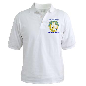 4S7CR - A01 - 04 - DUI - 4th Sqdrn - 7th Cavalry Regt with Text - Golf Shirt - Click Image to Close