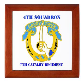 4S7CR - M01 - 03 - DUI - 4th Sqdrn - 7th Cavalry Regt with Text - Keepsake Box - Click Image to Close