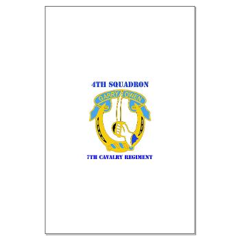 4S7CR - M01 - 02 - DUI - 4th Sqdrn - 7th Cavalry Regt with Text - Large Poster - Click Image to Close
