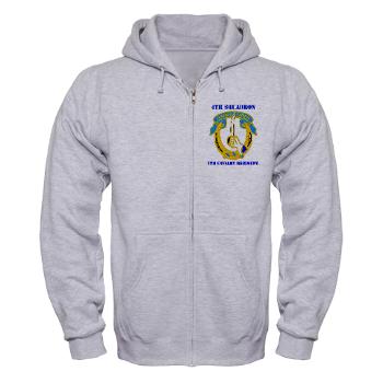 4S7CR - A01 - 03 - DUI - 4th Sqdrn - 7th Cavalry Regt with Text - Zip Hoodie - Click Image to Close