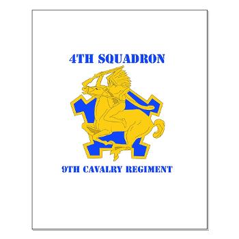 4S9CR - M01 - 02 - DUI - 4th Squadron - 9th Cavalry Regiment with Text - Small Poster - Click Image to Close