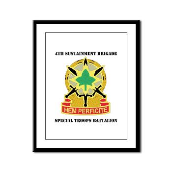 4SB4BSTB- M01 - 02 - DUI - 4th Brigade - Special Troops Bn with Text - Framed Panel Print