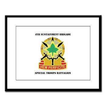 4SB4BSTB- M01 - 02 - DUI - 4th Brigade - Special Troops Bn with Text - Large Framed Print