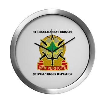 4SB4BSTB- M01 - 03 - DUI - 4th Brigade - Special Troops Bn with Text - Modern Wall Clock