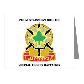 4SB4BSTB- M01 - 02 - DUI - 4th Brigade - Special Troops Bn with Text - Note Cards (Pk of 20) - Click Image to Close