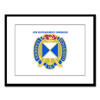 4SC - M01 - 02 - DUI - 4th Sustainment Command with Text Large Framed Print