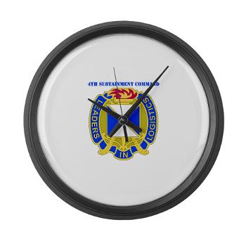 4SC - M01 - 03 - DUI - 4th Sustainment Command with Text Large Wall Clock
