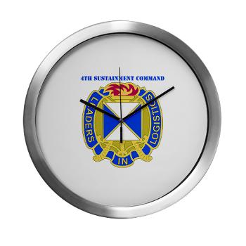 4SC - M01 - 03 - DUI - 4th Sustainment Command with Text Modern Wall Clock