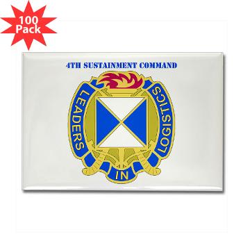 4SC - M01 - 01 - DUI - 4th Sustainment Command with Text Rectangle Magnet (100 pack)