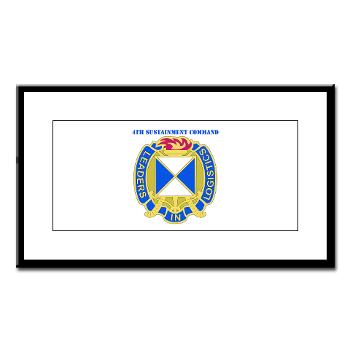 4SC - M01 - 02 - DUI - 4th Sustainment Command with Text Small Framed Print