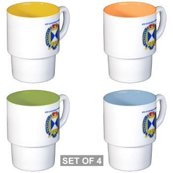 4SC - M01 - 03 - DUI - 4th Sustainment Command with Text Stackable Mug Set (4 mugs)