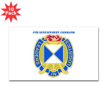 4SC - M01 - 01 - DUI - 4th Sustainment Command with Text Sticker (Rectangle 10 pk)