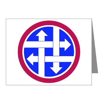 4SC - M01 - 02 - SSI - 4th Sustainment Command Note Cards (Pk of 20)