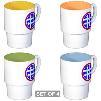 4SC - M01 - 03 - SSI - 4th Sustainment Command Stackable Mug Set (4 mugs) - Click Image to Close
