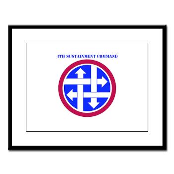 4SC - M01 - 02 - SSI - 4th Sustainment Command with Text Large Framed Print