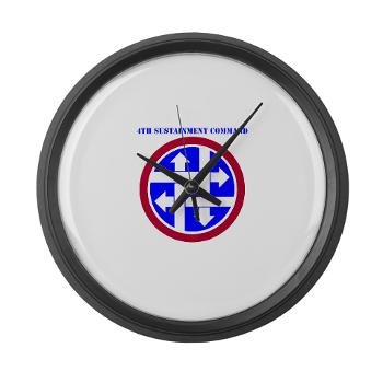4SC - M01 - 03 - SSI - 4th Sustainment Command with Text Large Wall Clock