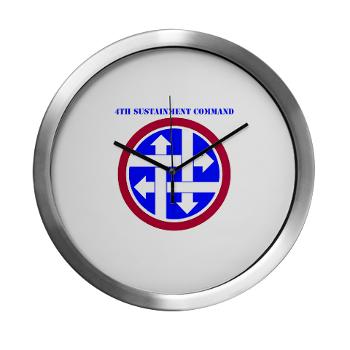 4SC - M01 - 03 - SSI - 4th Sustainment Command with Text Modern Wall Clock