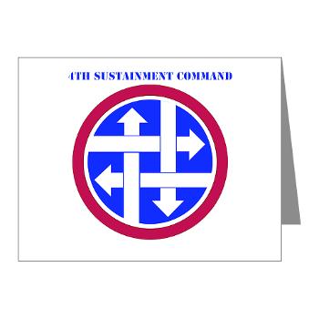 4SC - M01 - 02 - SSI - 4th Sustainment Command with Text Note Cards (Pk of 20) - Click Image to Close
