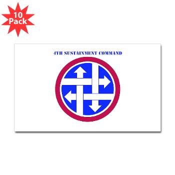 4SC - M01 - 01 - SSI - 4th Sustainment Command with Text Sticker (Rectangle 10 pk) - Click Image to Close