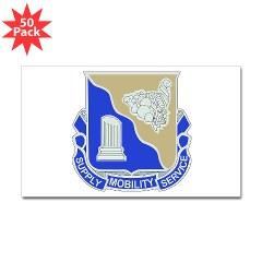501BSB - M01 - 01 - DUI - 501st Brigade - Support Battalion Sticker (Rectangle 50 pk)