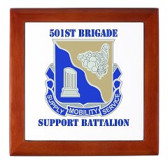 501BSB - M01 - 03 - DUI - 501st Brigade - Support Battalion with Text Keepsake Box - Click Image to Close