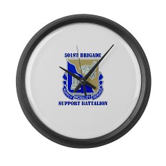 501BSB - M01 - 03 - DUI - 501st Brigade - Support Battalion with Text Large Wall Clock - Click Image to Close