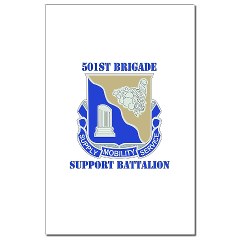 501BSB - M01 - 02 - DUI - 501st Brigade - Support Battalion with Text Mini Poster Print