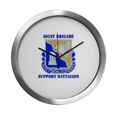 501BSB - M01 - 03 - DUI - 501st Brigade - Support Battalion with Text Modern Wall Clock