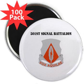 501SB - M01 - 01 - DUI - 501st Signal Battalion with Text - 2.25" Magnet (100 pack)