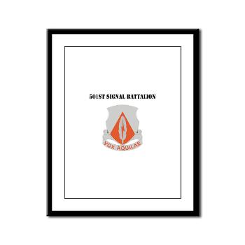 501SB - M01 - 02 - DUI - 501st Signal Battalion with Text - Framed Panel Print - Click Image to Close