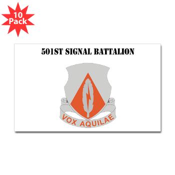501SB - M01 - 01 - DUI - 501st Signal Battalion with Text - Sticker (Rectangle 10 pk) - Click Image to Close