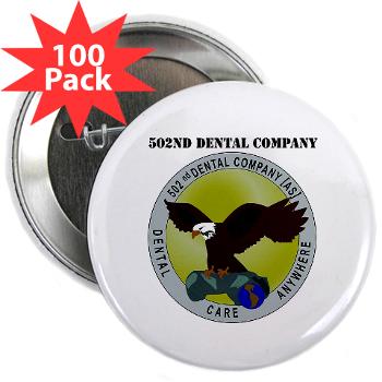 502DC - M01 - 01 - DUI - 502nd Dental Company - 2.25" Button (100 pack) - Click Image to Close
