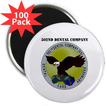 502DC - M01 - 01 - DUI - 502nd Dental Company - Rectangle Magnet (100 pack) - Click Image to Close