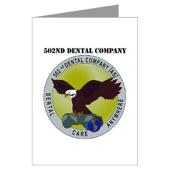 502DC - M01 - 02 - DUI - 502nd Dental Company - Greeting Cards (Pk of 10) - Click Image to Close