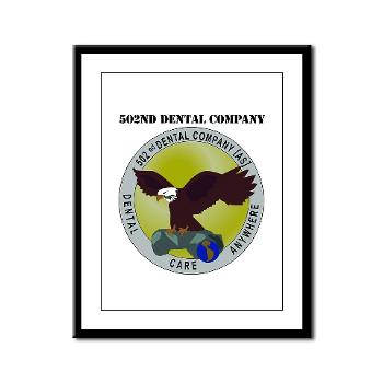 502DC - M01 - 02 - DUI - 502nd Dental Company with Text - Framed Panel Print
