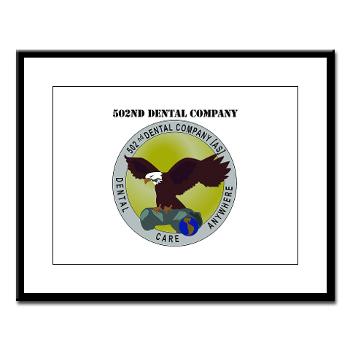 502DC - M01 - 02 - DUI - 502nd Dental Company with Text - Large Framed Print