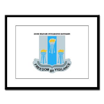 502MIB - M01 - 02 - DUI - 502nd Military Intelligence Bn with Text - Large Framed Print - Click Image to Close