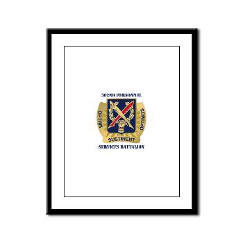 502PSB - M01 - 02 - DUI - 502nd Personnel Services Battalion with Text - Framed Panel Print - Click Image to Close