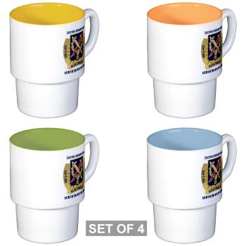 502PSB - M01 - 03 - DUI - 502nd Personnel Services Battalion with Text - Stackable Mug Set (4 mugs)