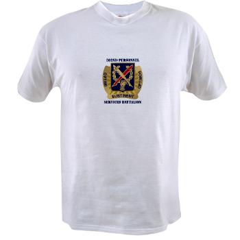 502PSB - A01 - 04 - DUI - 502nd Personnel Services Battalion with Text - Value T-shirt