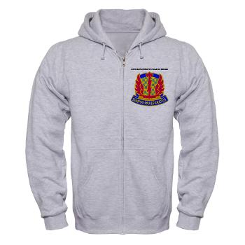 504BSB - A01 - 03 - DUI - 504th Battlefield Surveillance Brigade with Text Zip Hoodie - Click Image to Close
