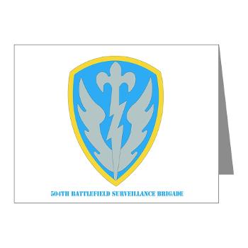 504BSB - M01 - 02 - SSI - 504th Battlefield Surveillance Brigade with Text Note Cards (Pk of 20)