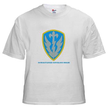 504BSB - A01 - 04 - SSI - 504th Battlefield Surveillance Brigade with Text White T-Shirt