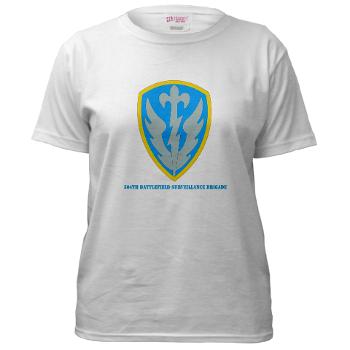 504BSB - A01 - 04 - SSI - 504th Battlefield Surveillance Brigade with Text Women's T-Shirt