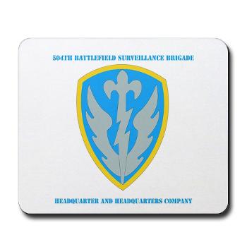 504BSBHHC - M01 - 03 - DUI - Headquarter and Headquarters Coy with Text - Mousepad - Click Image to Close