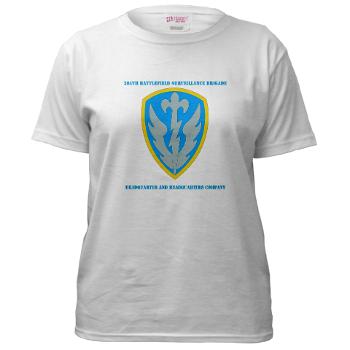 504BSBHHC - A01 - 04 - DUI - Headquarter and Headquarters Coy with Text - Women's T-Shirt