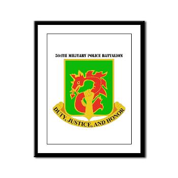 504MPB - M01 - 02 - DUI - 504th Military Police Bn with Text - Framed Panel Print - Click Image to Close