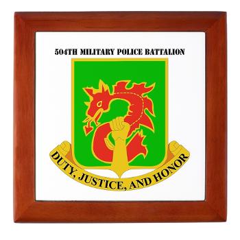 504MPB - M01 - 03 - DUI - 504th Military Police Bn with Text - Keepsake Box - Click Image to Close