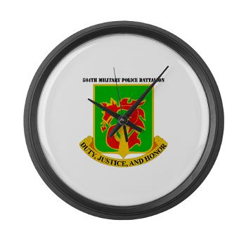 504MPB - M01 - 03 - DUI - 504th Military Police Bn with Text - Large Wall Clock - Click Image to Close